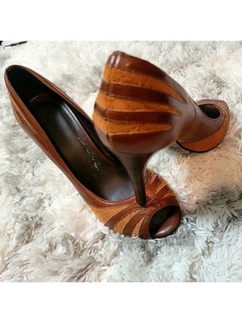 Colcci Brazil Peep Toe Pumps Size 7